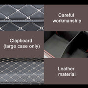 Car Trunk Foldable Storage Box, Rhombic Grid Middle Size: 40 x 32 x 30cm (Beige)