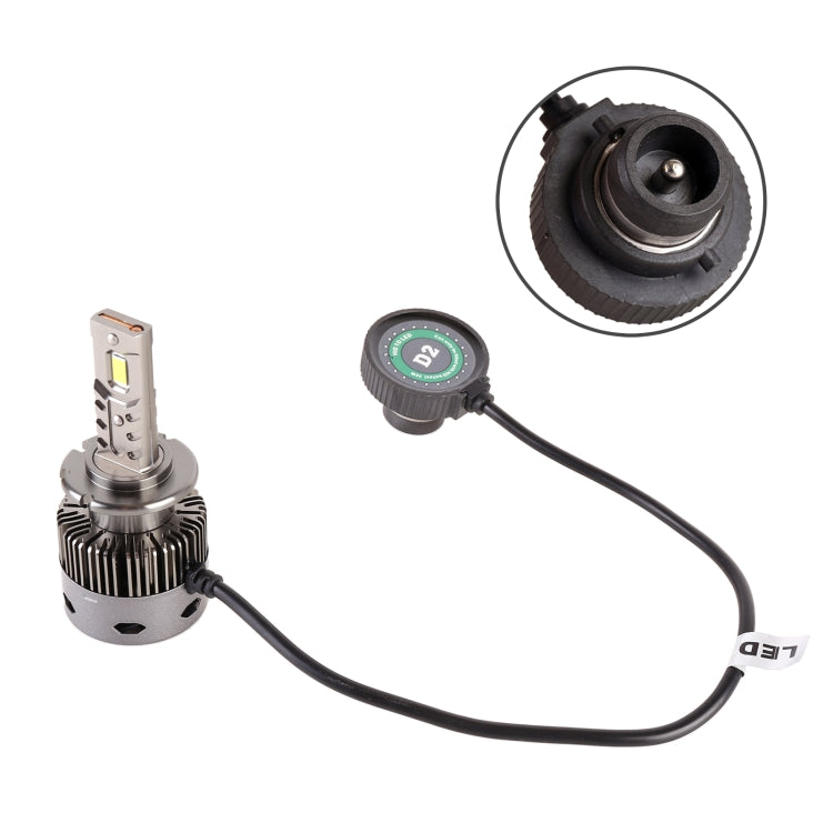 1 Pair D Series D2 Car HID Ballast to LED Headlight DC12V 35W 6000K 7000LM, 7040 Lamp Bead - LED Headlamps by PMC TechLife | Online Shopping South Africa | PMC TechLife | Buy Now Pay Later Mobicred