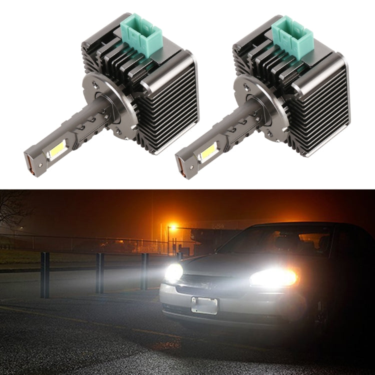 1 Pair D Series D3 Car HID Ballast to LED Headlight DC12V 35W 6000K 7000LM, 7040 Lamp Bead - LED Headlamps by PMC TechLife | Online Shopping South Africa | PMC TechLife | Buy Now Pay Later Mobicred