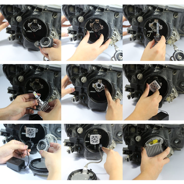 1 Pair D Series D4S Car HID Ballast to LED Headlight DC12V / 35W / 6000K / 5000LM - LED Headlamps by PMC TechLife | Online Shopping South Africa | PMC TechLife | Buy Now Pay Later Mobicred