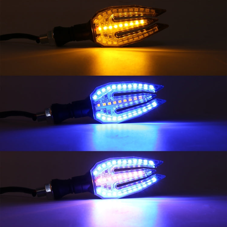 Motorcycle Turn Signal Light DC12V 1W 33LEDs SMD-3528 Lamp Beads (Blue Light) - Signal Lights by PMC TechLife | Online Shopping South Africa | PMC TechLife | Buy Now Pay Later Mobicred