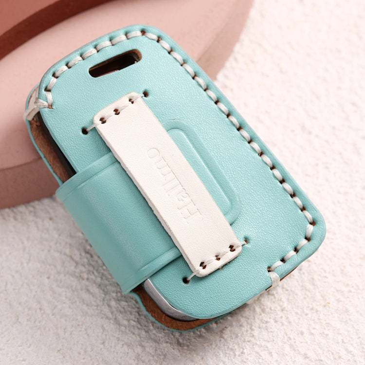 Hallmo Car Female Style Cowhide Leather Key Protective Cover for Volkswagen, A Type(Sky Blue) - free shipping - PMC TechLife - Order now!
