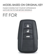 Hallmo Car Female Style Cowhide Leather Key Protective Cover for Toyota(Lake Blue)