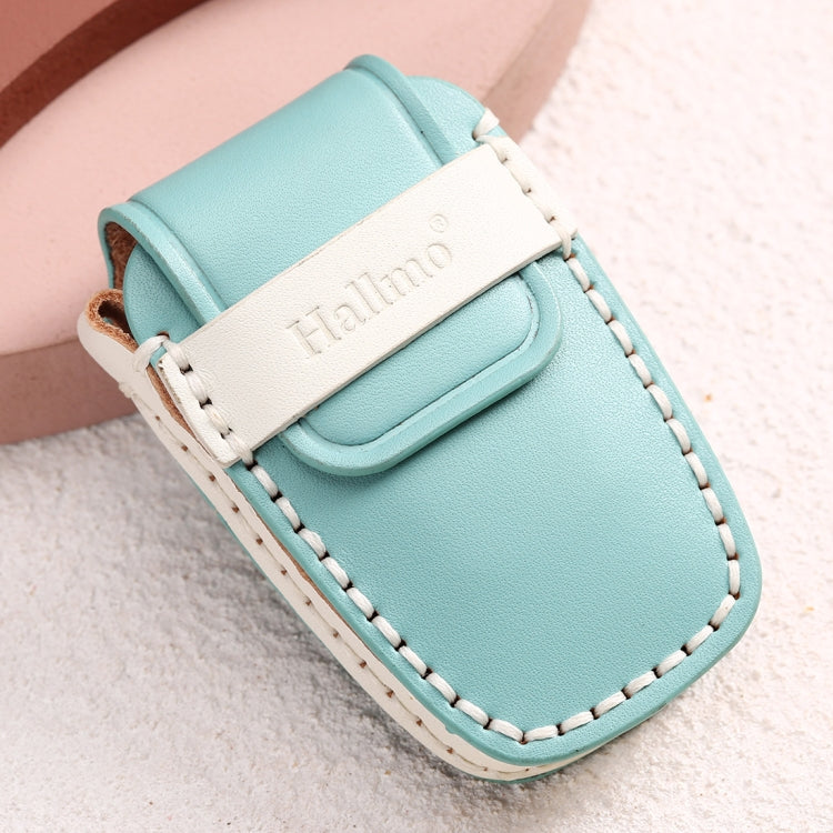 Hallmo Car Female Style Cowhide Leather Key Protective Cover for Toyota(Pink)