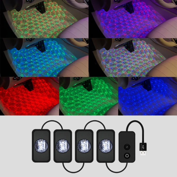 A17 Car Colorful Voice-activated RGB Foot LED Atmosphere Light, Single Light Star Version - Atmosphere lights by PMC TechLife | Online Shopping South Africa | PMC TechLife | Buy Now Pay Later Mobicred