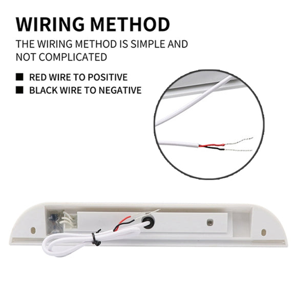 RV / Yacht Awning LED Strip Light DC12-28V with 9 LEDs Lamp Beads (White)