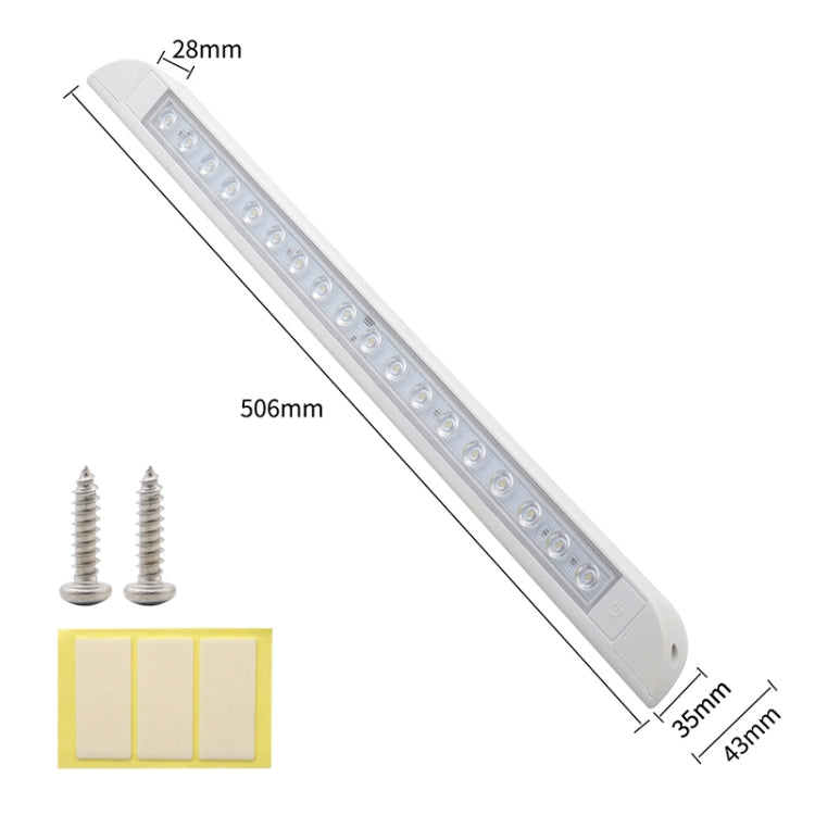 RV / Yacht Awning LED Strip Light DC12-28V with 18 LEDs Lamp Beads (White) - Dome Lights by PMC TechLife | Online Shopping South Africa | PMC TechLife | Buy Now Pay Later Mobicred