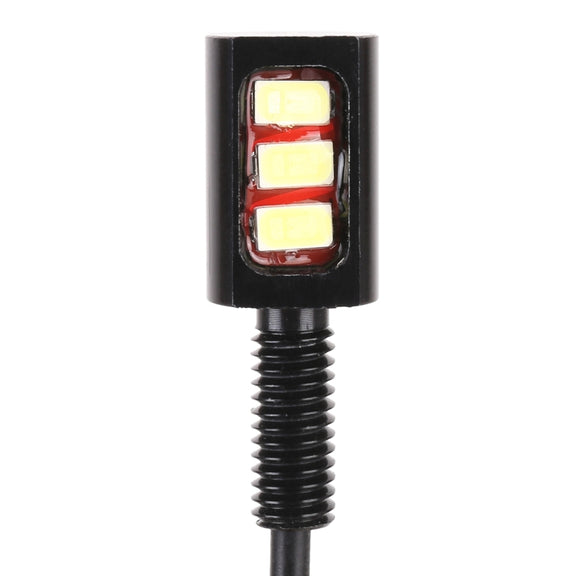 1 Pair DC12V 0.4W 3LEDs SMD-5630 Car / Motorcycle License Plate Light, Cable Length: 27cm (Green Light)