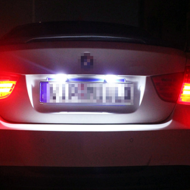 1 Pair DC12V 0.4W 3LEDs SMD-5630 Car / Motorcycle License Plate Light, Cable Length: 27cm (Red Light)