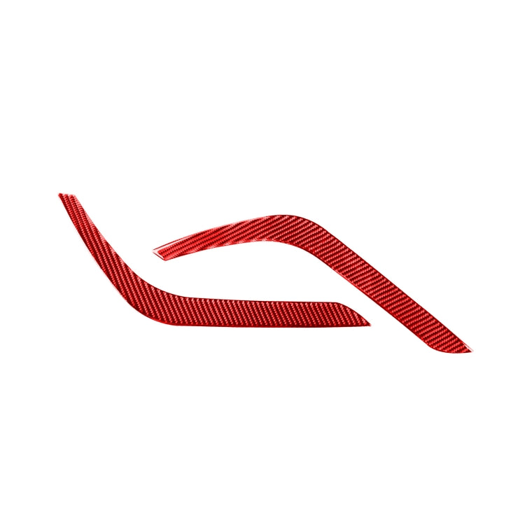 2 PCS / Set Carbon Fiber Car Headlight Eyebrow Decorative Sticker for Toyota Tundra 2014-2018,Left and Right Drive Universal(Red) - Lamp Decoration by PMC TechLife | Online Shopping South Africa | PMC TechLife | Buy Now Pay Later Mobicred