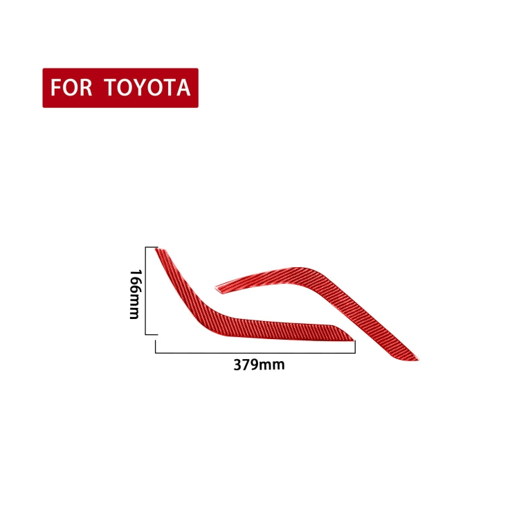 2 PCS / Set Carbon Fiber Car Headlight Eyebrow Decorative Sticker for Toyota Tundra 2014-2018,Left and Right Drive Universal(Red) - Lamp Decoration by PMC TechLife | Online Shopping South Africa | PMC TechLife | Buy Now Pay Later Mobicred