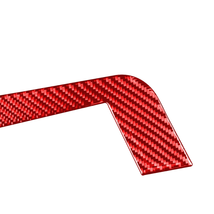 2 PCS / Set Carbon Fiber Car Central Control Gear Side Trim Decorative Sticker for Toyota Tundra 2014-2018,Left and Right Drive Universal (Red)