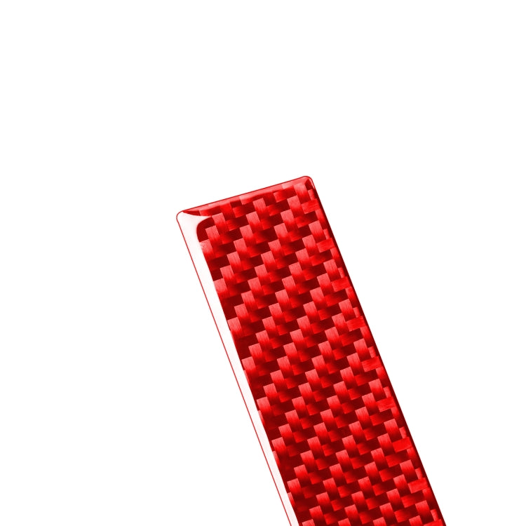 2 PCS / Set Carbon Fiber Car Rearview Mirror Anti Chafing Strip Decorative Sticker for Toyota Tundra 2014-2018,Left and Right Drive Universal(Red)