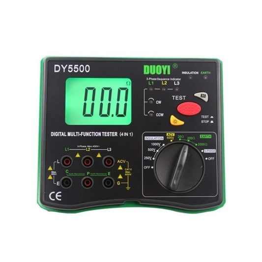 DUOYI DY5500 Car 4 in 1 Digital Multifunction Resistance Tester Insulation Earth Multimeter - free shipping - PMC Jewellery - Order now!