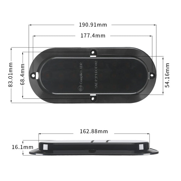 MK-012 20LEDs Dynamic Car Tail Light Signal Lamp Indicator Strobe Flashing Warning Light 12-24V