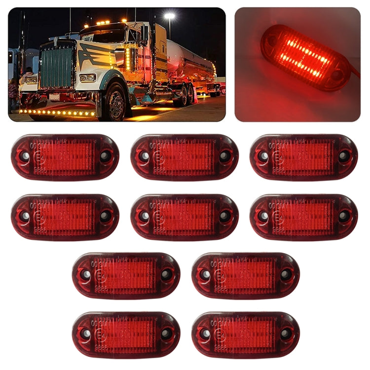 10 PCS MK-019 Car / Truck 6LEDs Side Marker Indicator Lights Bulb Lamp (Red Light) - Clearance Lights by PMC TechLife | Online Shopping South Africa | PMC TechLife | Buy Now Pay Later Mobicred