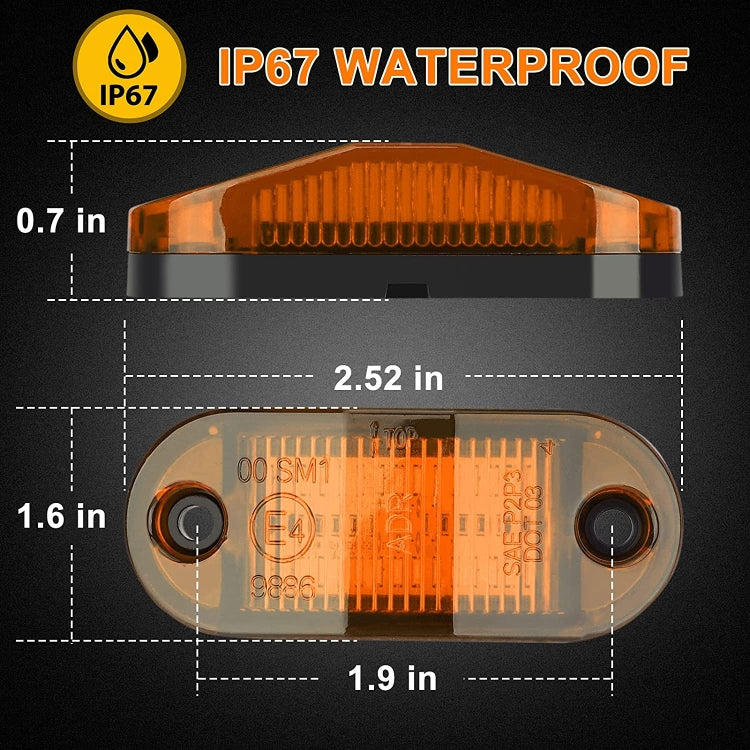 10 PCS MK-019 Car / Truck 6LEDs Side Marker Indicator Lights Bulb Lamp (Red Light) - Clearance Lights by PMC TechLife | Online Shopping South Africa | PMC TechLife | Buy Now Pay Later Mobicred