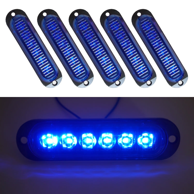 5 PCS MK-093 Car / Truck 6LEDs Side Marker Indicator Lights Bulb Lamp (Blue Light) - Clearance Lights by PMC TechLife | Online Shopping South Africa | PMC TechLife | Buy Now Pay Later Mobicred