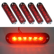5 PCS MK-093 Car / Truck 6LEDs Side Marker Indicator Lights Bulb Lamp (Red Light) - Clearance Lights by PMC TechLife | Online Shopping South Africa | PMC TechLife | Buy Now Pay Later Mobicred