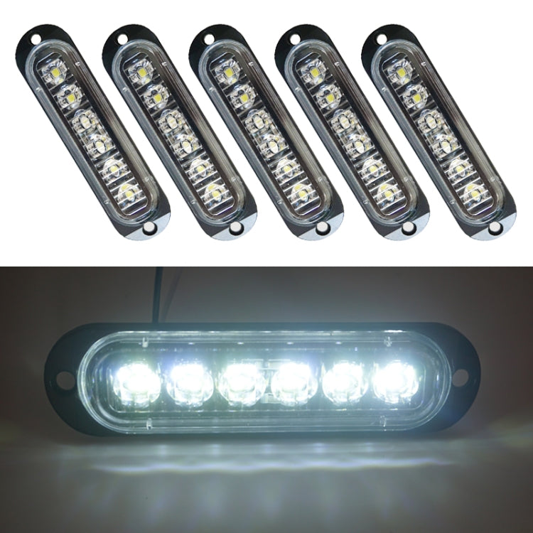 5 PCS MK-093 Car / Truck 6LEDs Side Marker Indicator Lights Bulb Lamp (White Light) - Clearance Lights by PMC TechLife | Online Shopping South Africa | PMC TechLife | Buy Now Pay Later Mobicred