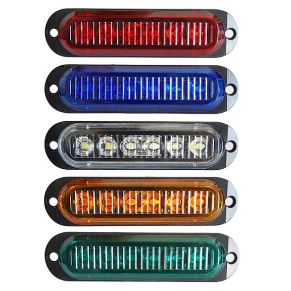 5 PCS MK-093 Car / Truck 6LEDs Side Marker Indicator Lights Bulb Lamp (Green Light)