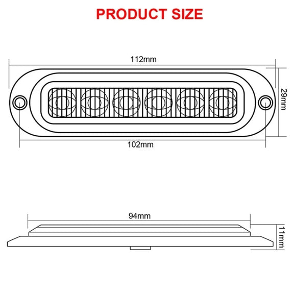 5 PCS MK-093 Car / Truck 6LEDs Side Marker Indicator Lights Bulb Lamp (White Light)