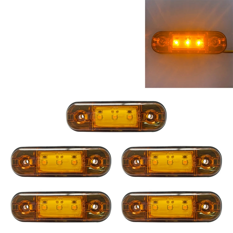 5 PCS MK-327 Car / Truck 3LEDs Side Marker Indicator Light Tail Light (Yellow Light) - Clearance Lights by PMC TechLife | Online Shopping South Africa | PMC TechLife | Buy Now Pay Later Mobicred