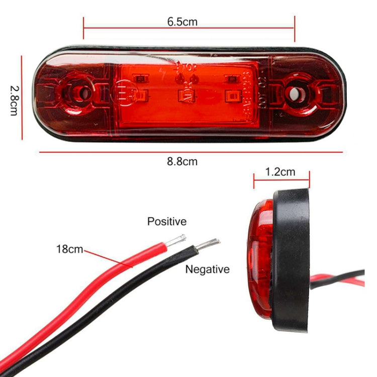 5 PCS MK-327 Car / Truck 3LEDs Side Marker Indicator Light Tail Light (White Light) - Clearance Lights by PMC TechLife | Online Shopping South Africa | PMC TechLife | Buy Now Pay Later Mobicred