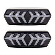 2 PCS KC670 Motorcycle Integrated Flashing Turn Signal Brake Tail Light for Honda MSX125 CBR650F CTX700(Transparent)