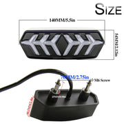 2 PCS KC670 Motorcycle Integrated Flashing Turn Signal Brake Tail Light for Honda MSX125 CBR650F CTX700(Transparent Black)