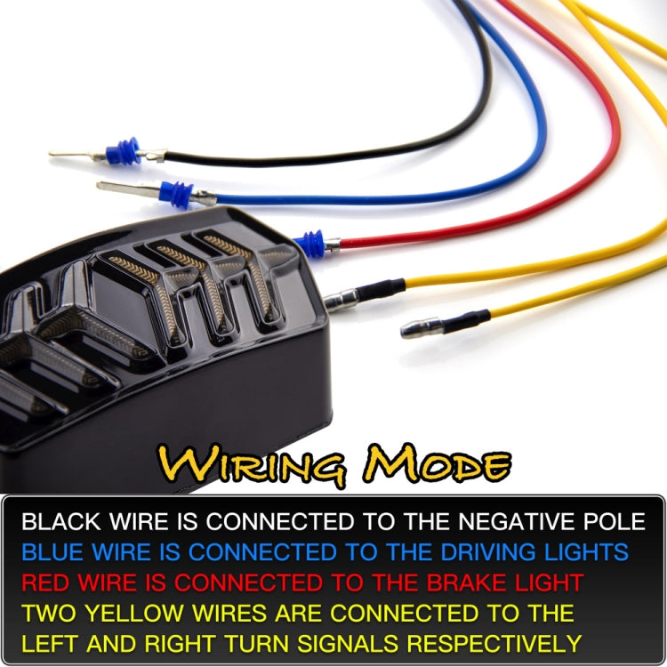 2 PCS KC670 Motorcycle Integrated Flashing Turn Signal Brake Tail Light for Honda MSX125 CBR650F CTX700(Transparent) - Signal Lights by PMC TechLife | Online Shopping South Africa | PMC TechLife | Buy Now Pay Later Mobicred