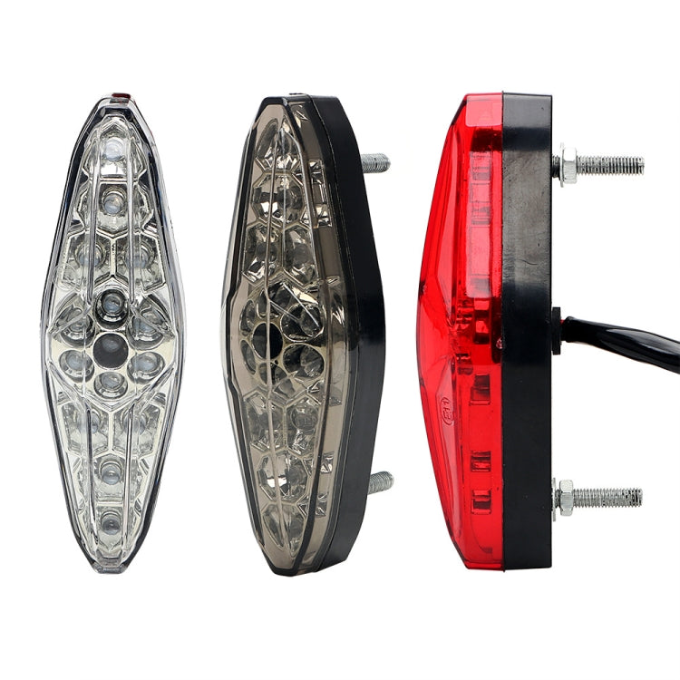2 PCS KC-WD-NEW-3X Motorcycle LED Brake Light Running Lamp (Transparent Black) - Signal Lights by PMC TechLife | Online Shopping South Africa | PMC TechLife | Buy Now Pay Later Mobicred