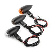 2 PCS KC805 Motorcycle Retro Metal Turn Signal Light (Transparent)