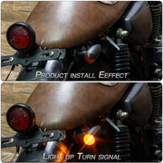 2 PCS KC805 Motorcycle Retro Metal Turn Signal Light (Transparent)