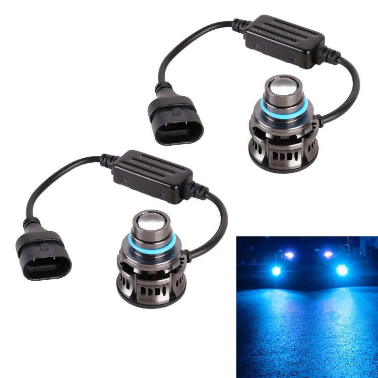 1 Pair 9006 27W / DC12V Car Aluminum Alloy Flashing LED Headlight (Blue Light) - LED Headlamps by PMC TechLife | Online Shopping South Africa | PMC TechLife | Buy Now Pay Later Mobicred