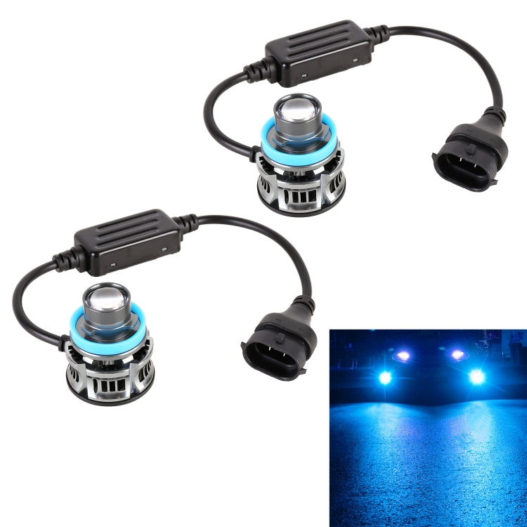 1 Pair H11 27W / DC12V Car Aluminum Alloy Flashing LED Headlight (Blue Light) - LED Headlamps by PMC TechLife | Online Shopping South Africa | PMC TechLife | Buy Now Pay Later Mobicred