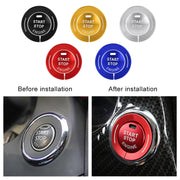 Car Engine Start Key Push Button Ring Trim Sticker for Infiniti (Silver)