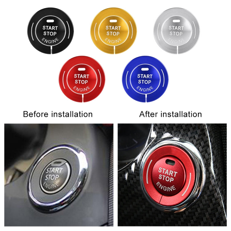 Car Engine Start Key Push Button Ring Trim Sticker for Infiniti (Silver)