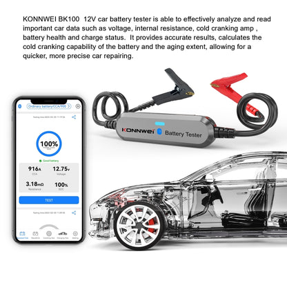KONNWEI BK100 X431 BST360 Car Bluetooth Battery Tester(Silver) - Electronic Test by KONNWEI | Online Shopping South Africa | PMC Jewellery | Buy Now Pay Later Mobicred