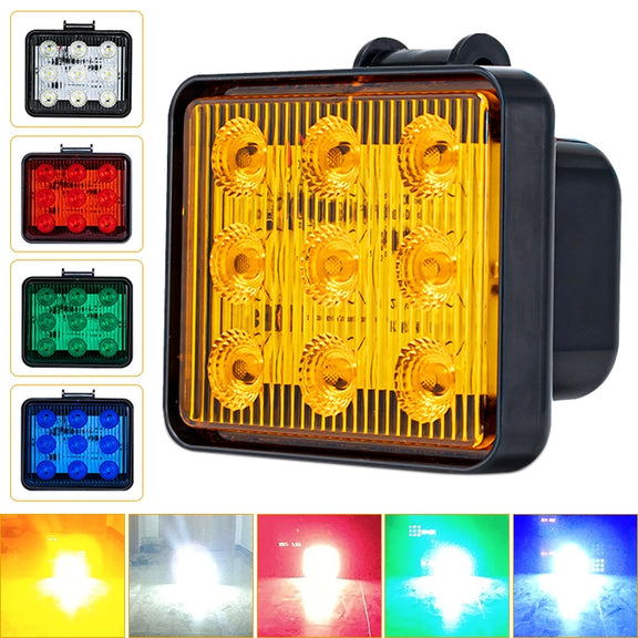 2 PCS ZS-7013 3 inch 9LEDs Strobe Water-resistant Car / Truck Warning Light (Yellow Light)