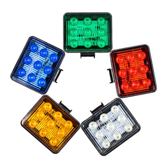 2 PCS ZS-7013 3 inch 9LEDs Strobe Water-resistant Car / Truck Warning Light (White Light)