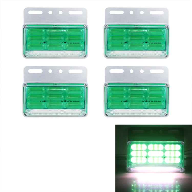 4 PCS ZS-9001 DC24V 9D Waterproof Car / Truck Side Marker Indicator Lights Bulb Lamp (Green Light) - Clearance Lights by PMC TechLife | Online Shopping South Africa | PMC TechLife | Buy Now Pay Later Mobicred