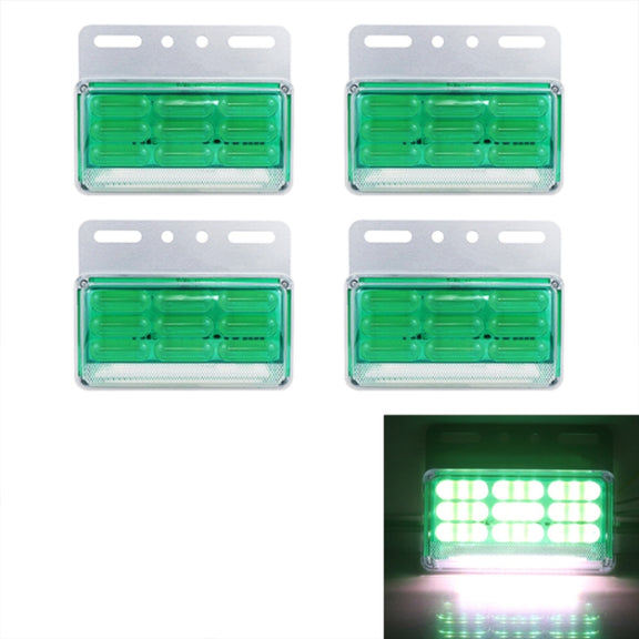 4 PCS ZS-9001 DC24V 9D Water-resistant Car / Truck Side Marker Indicator Lights Bulb Lamp (Green Light)