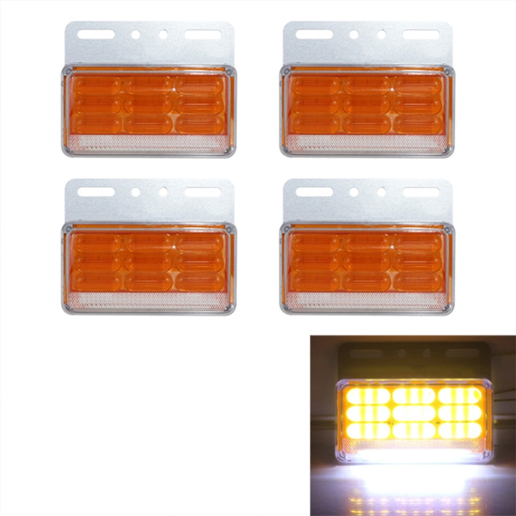 4 PCS ZS-9001 DC24V 9D Waterproof Car / Truck Side Marker Indicator Lights Bulb Lamp (Yellow Light) - Clearance Lights by PMC TechLife | Online Shopping South Africa | PMC TechLife | Buy Now Pay Later Mobicred