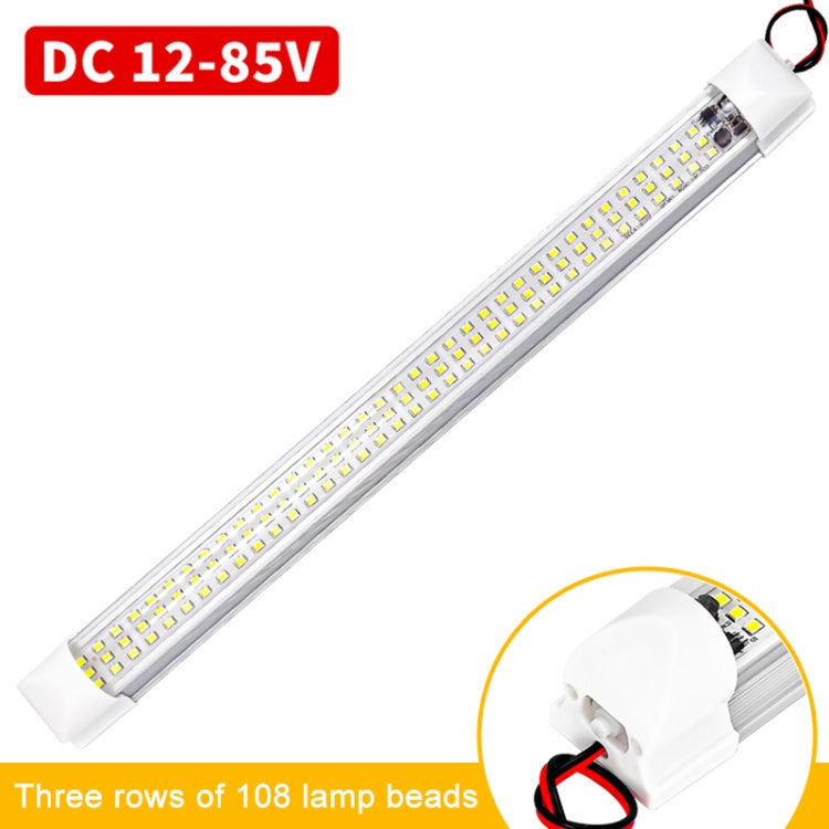 2 PCS ZS-3333 Top Switch Type 12-80V High Bright 108LEDs Car Dome Light Cabin Light Bar - Dome Lights by PMC Jewellery | Online Shopping South Africa | PMC Jewellery | Buy Now Pay Later Mobicred