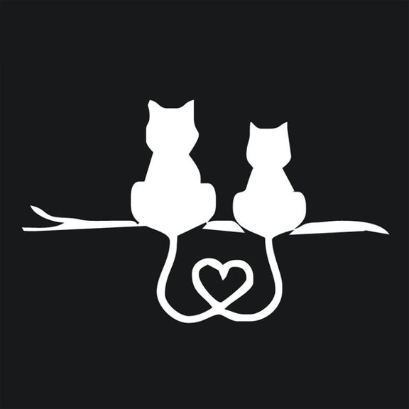20 PCS Car Body Bumper Cat Vinyl Decal Window Sticker, Size: 17.8x10.8cm (White)