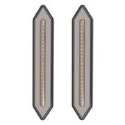 2 PCS Heavy Truck 100LED Two-color Running Water Light Guide Brake Steering Tail Rear Bumper Light