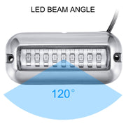 2 PCS MK-027 Ship / Yacht 10-30V 27LEDs Water-resistant Stainless Steel Underwater Light(Blue Light)