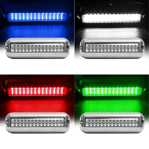MK-042 Ship / Yacht 10-30V 42LEDs Water-resistant Stainless Steel Underwater Light (Red Light)
