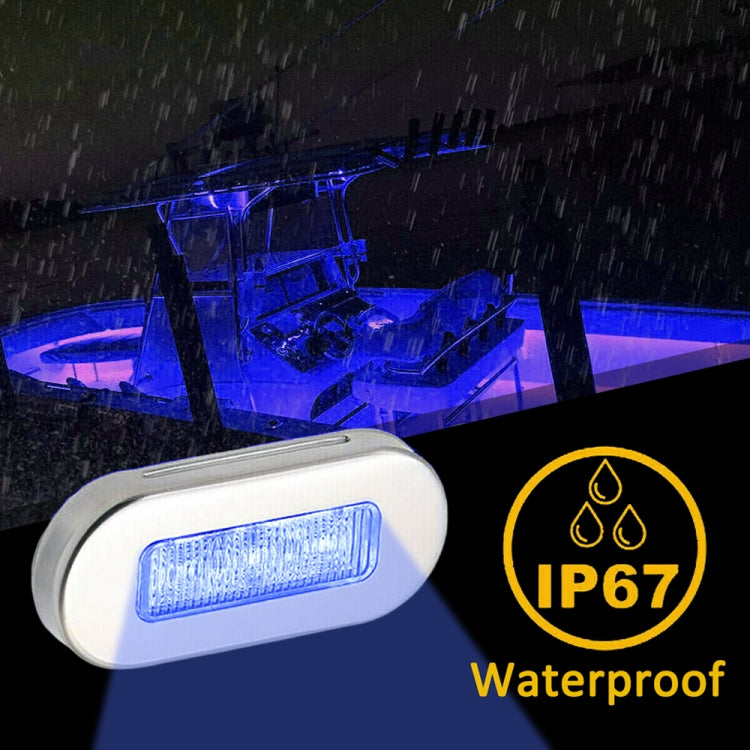 MK-056 Ship / Yacht 3 inch 12V LED Waterproof Stainless Steel Underwater Light (Blue Light) - Marine Accessories & Parts by PMC TechLife | Online Shopping South Africa | PMC TechLife